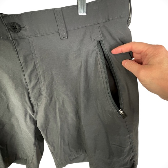 Eddie Bauer Shorts Men's 38 Nylon Grey Stretch Hiking Performance Zip Pockets - Picture 4 of 9